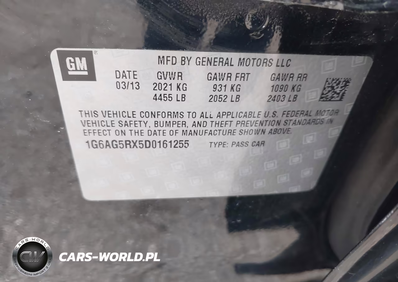 2013 Cadillac Ats Standard VIN:1G6AG5RX5D0161255 - 9