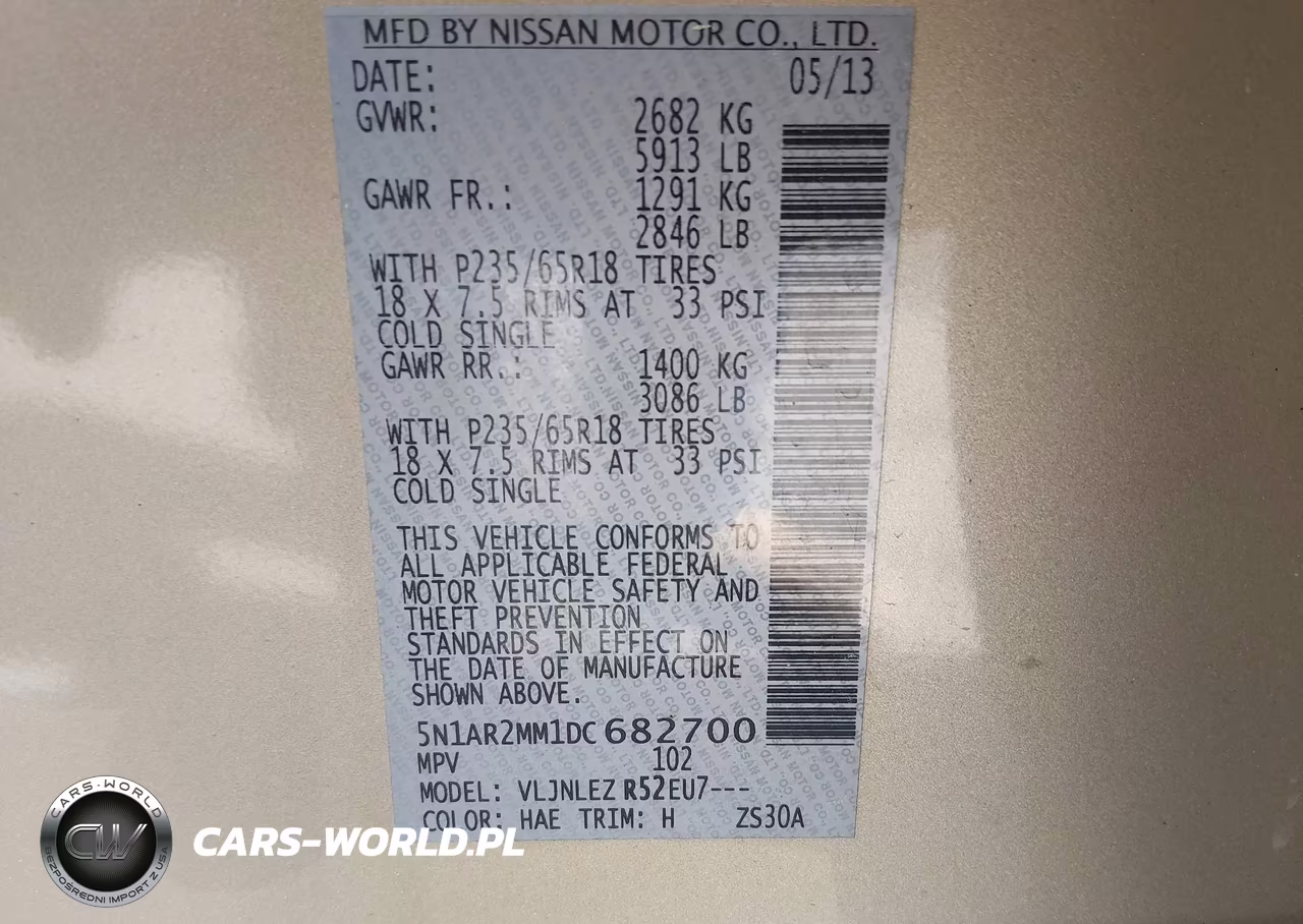 2013 Nissan Pathfinder Sv VIN:5N1AR2MM1DC682700 - 9