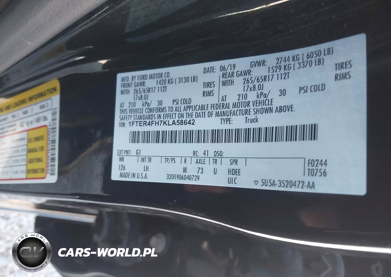 2019 Ford Ranger Xlt VIN:1FTER4FH7KLA58642 - 9