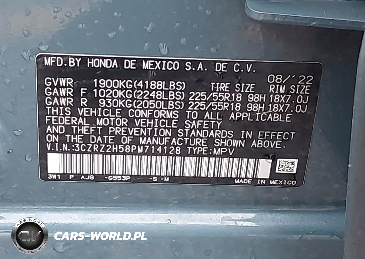 2023 Honda Hr-V Awd Sport VIN:3CZRZ2H58PM714128 - 9