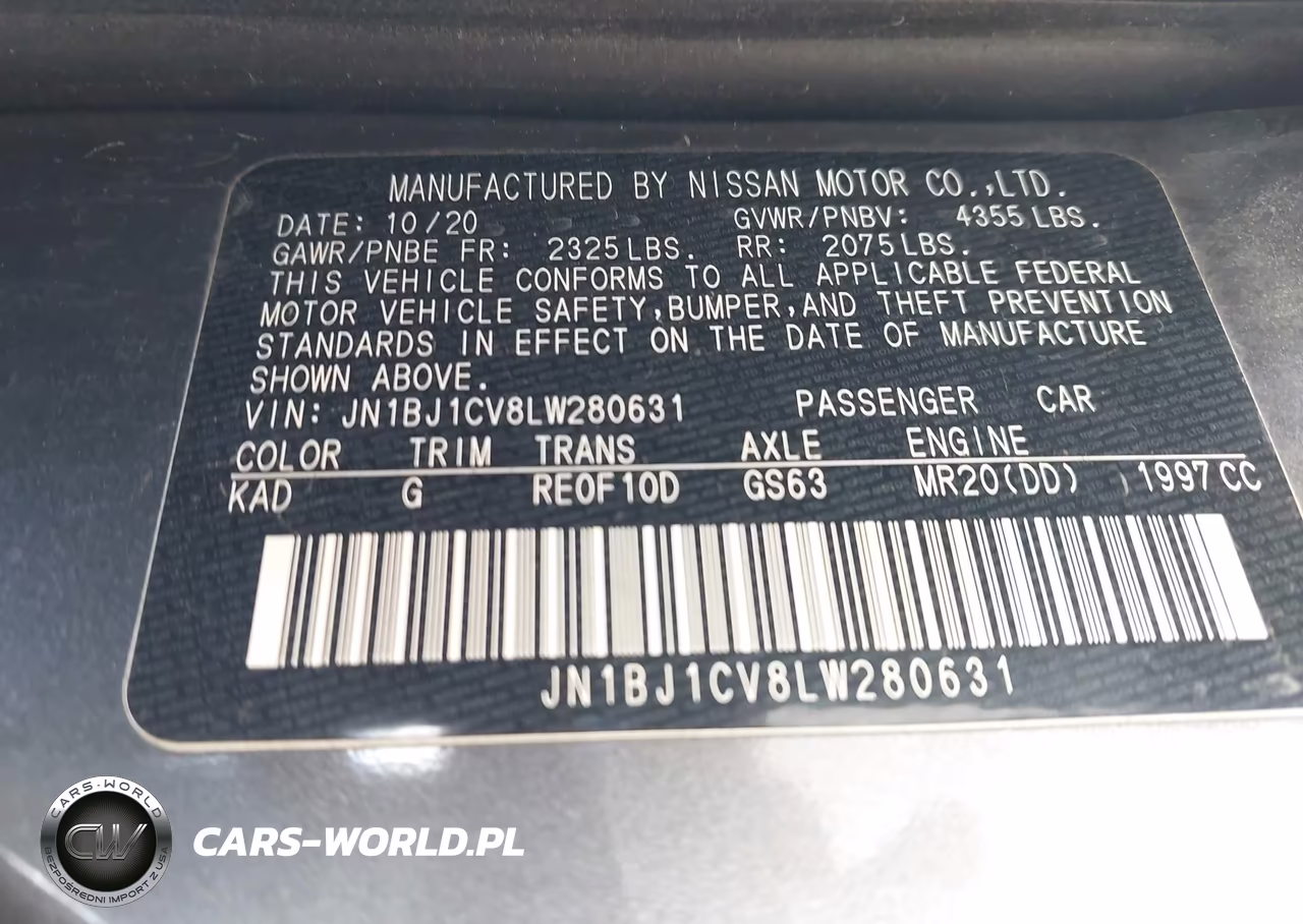 2020 Nissan Rogue Sport S Fwd Xtronic Cvt VIN:JN1BJ1CV8LW280631 - 9