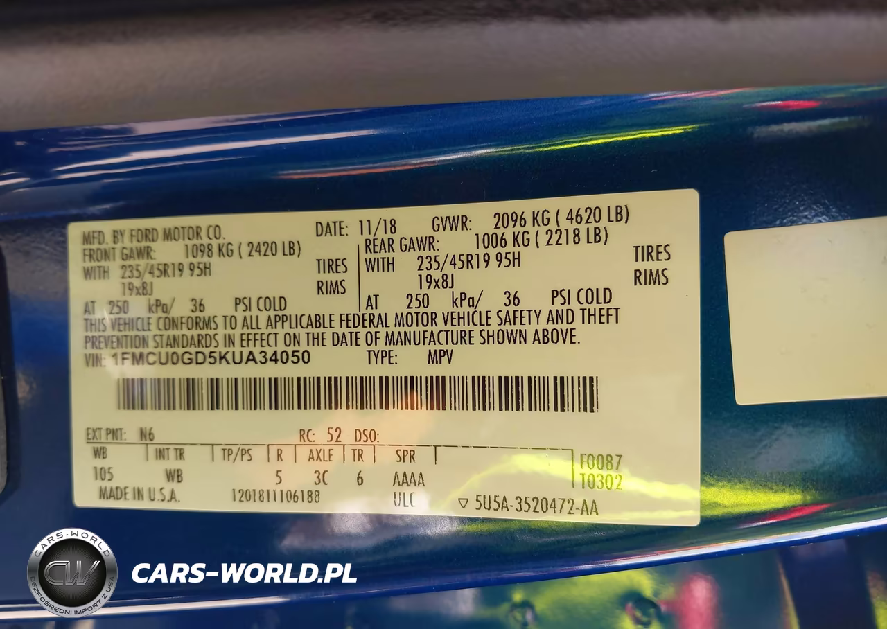 2019 Ford Escape Se VIN:1FMCU0GD5KUA34050 - 9