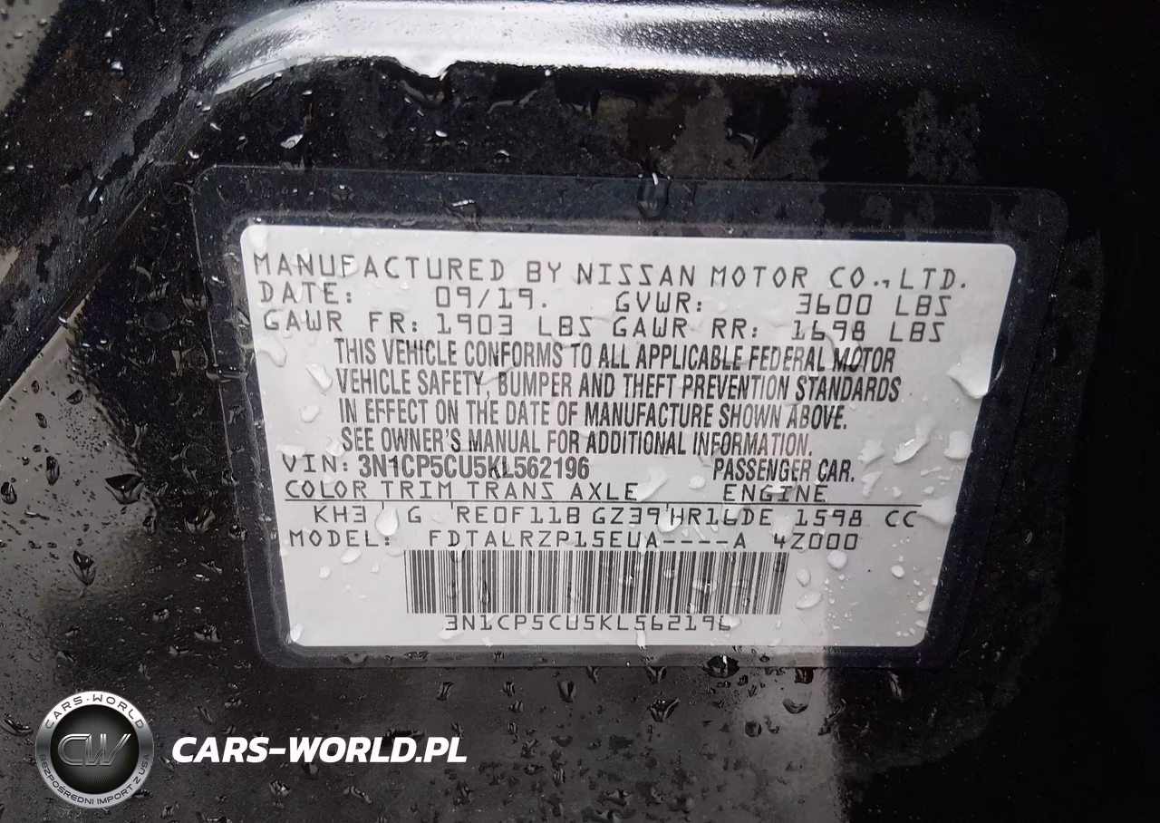2019 Nissan Kicks S VIN:3N1CP5CU5KL562196 - 9