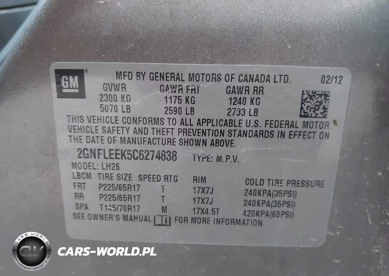 2012 Chevrolet Equinox 1Lt VIN:2GNFLEEK5C6274838 - 9