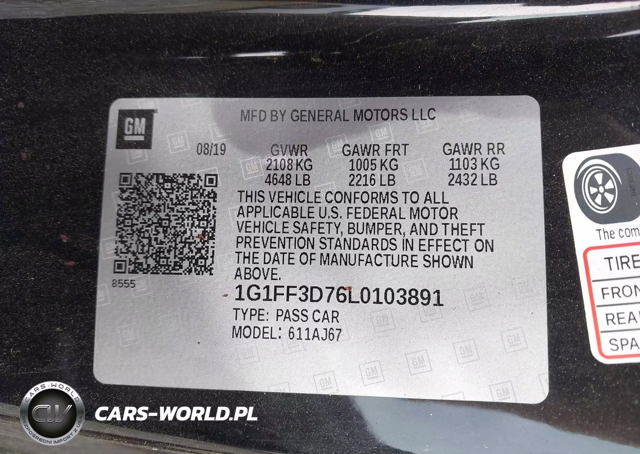 2020 Chevrolet Camaro VIN:1G1FF3D76L0103891 - 9