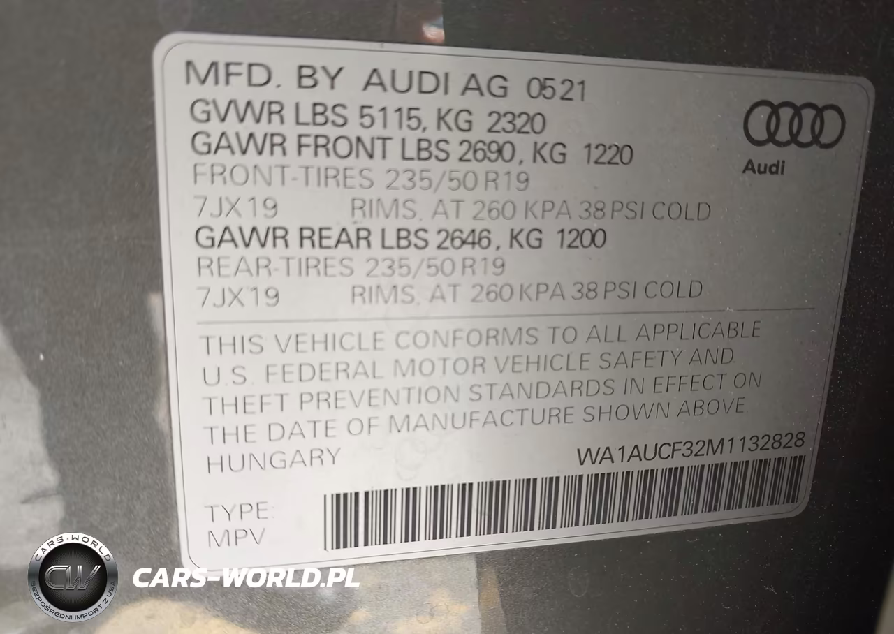 2021 Audi Q3 Premium 40 Tfsi Quattro Tiptronic VIN:WA1AUCF32M1132828 - 9