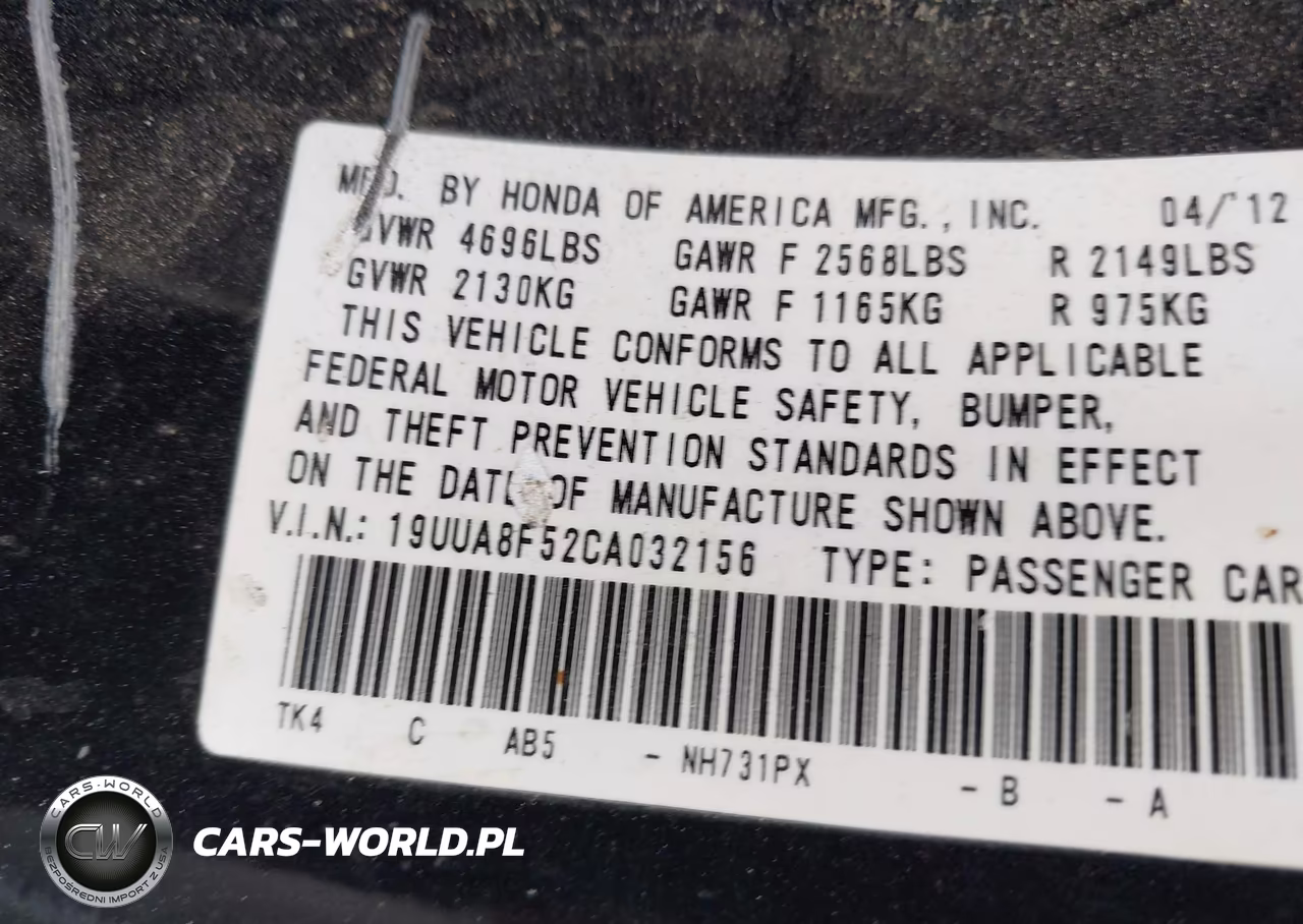 2012 Acura Tl 3.5 VIN:19UUA8F52CA032156 - 9