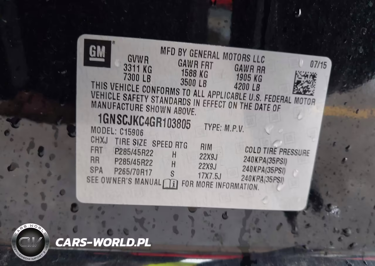 2016 Chevrolet Suburban Ltz VIN:1GNSCJKC4GR103805 - 9