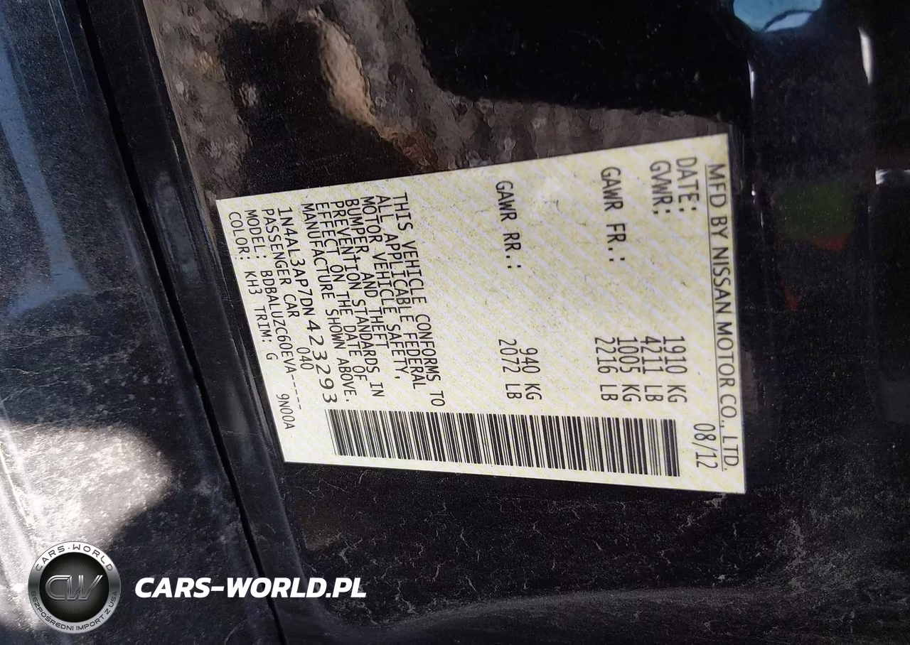 2013 Nissan Altima 2.5 Sv VIN:1N4AL3AP7DN423293 - 9
