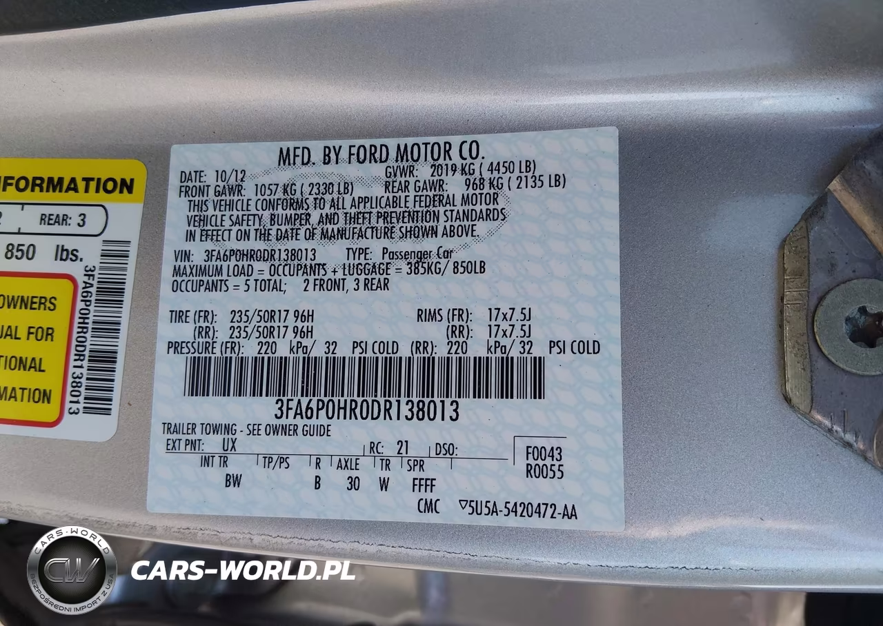2013 Ford Fusion Se VIN:3FA6P0HR0DR138013 - 9