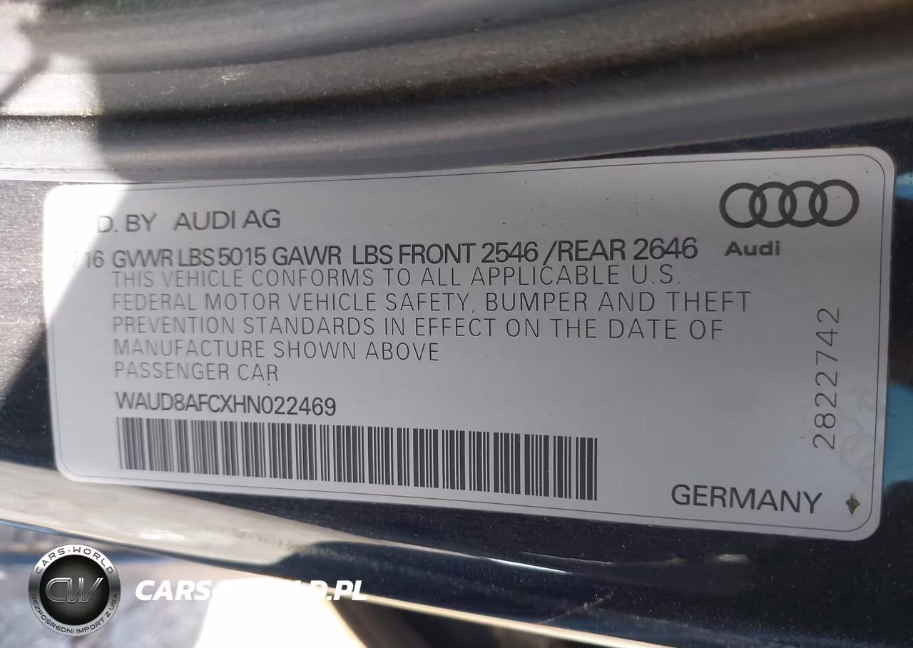 2017 Audi A6 2.0T Premium VIN:WAUD8AFCXHN022469 - 9