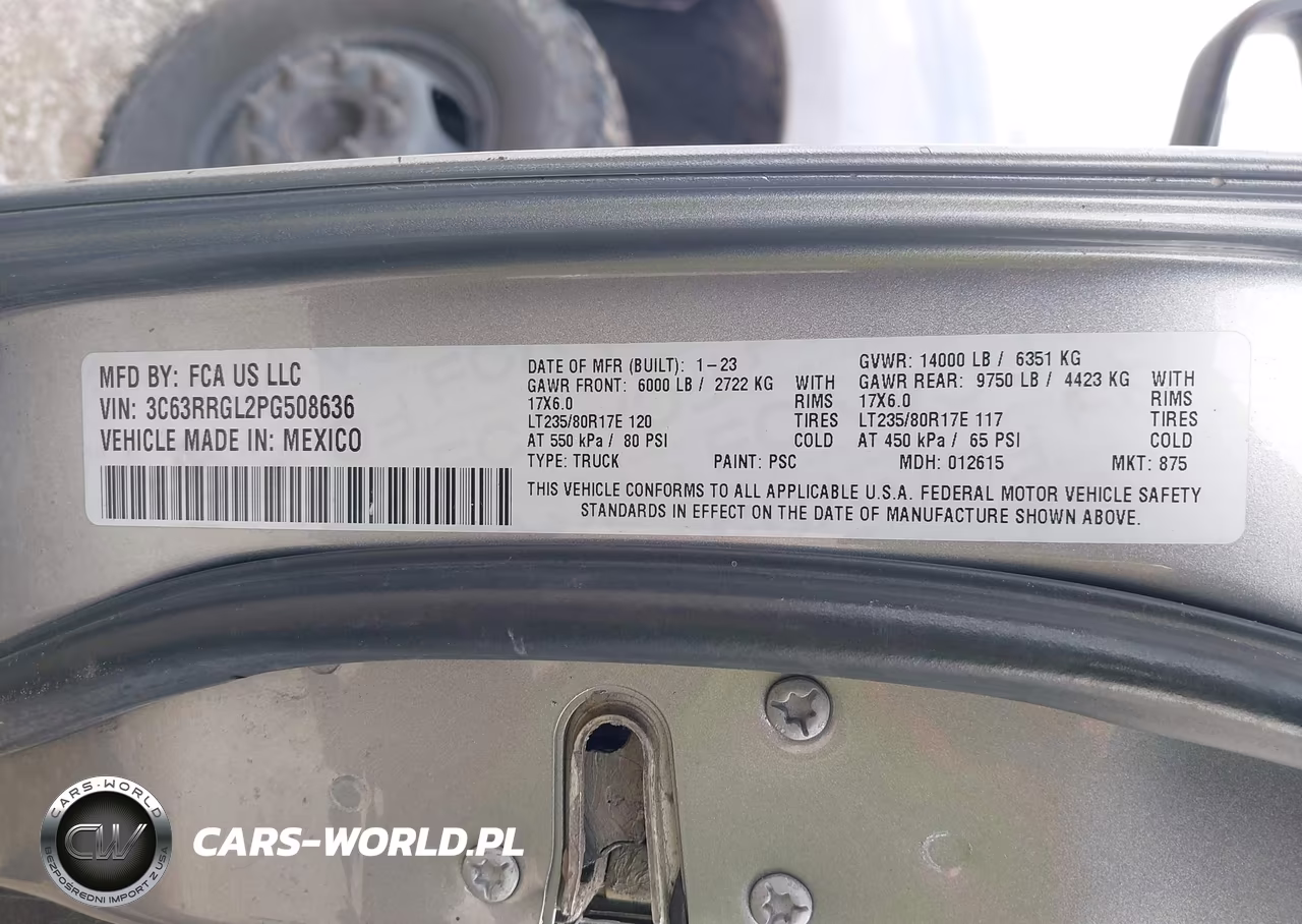 2023 Ram 3500 Tradesman 4X4 8' Box VIN:3C63RRGL2PG508636 - 9