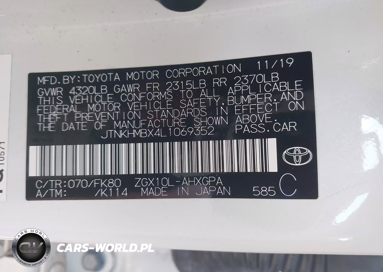 2020 Toyota C-Hr Xle VIN:JTNKHMBX4L1069352 - 9