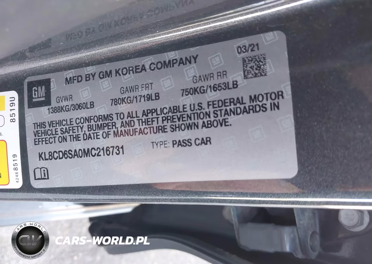 2021 Chevrolet Spark Fwd 1Lt Automatic VIN:KL8CD6SA0MC216731 - 9