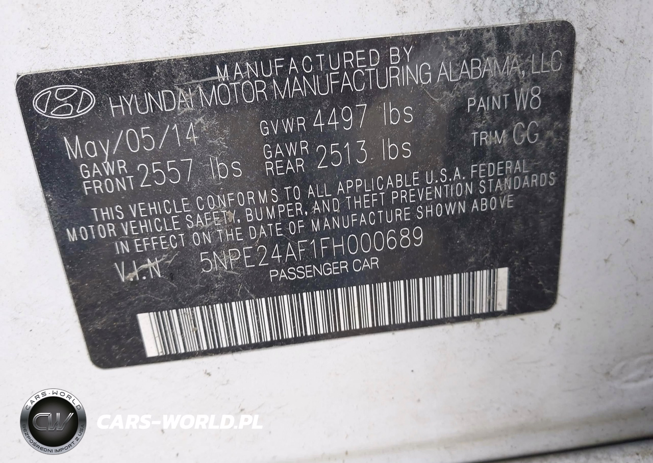 2015 Hyundai Sonata Se VIN:5NPE24AF1FH000689 - 9