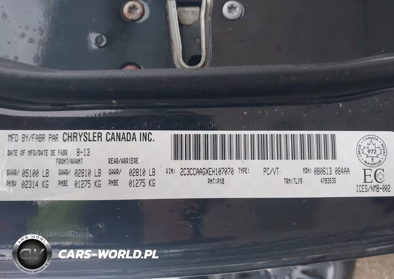 2014 Chrysler 300 Touring VIN:2C3CCAAGXEH107070 - 9
