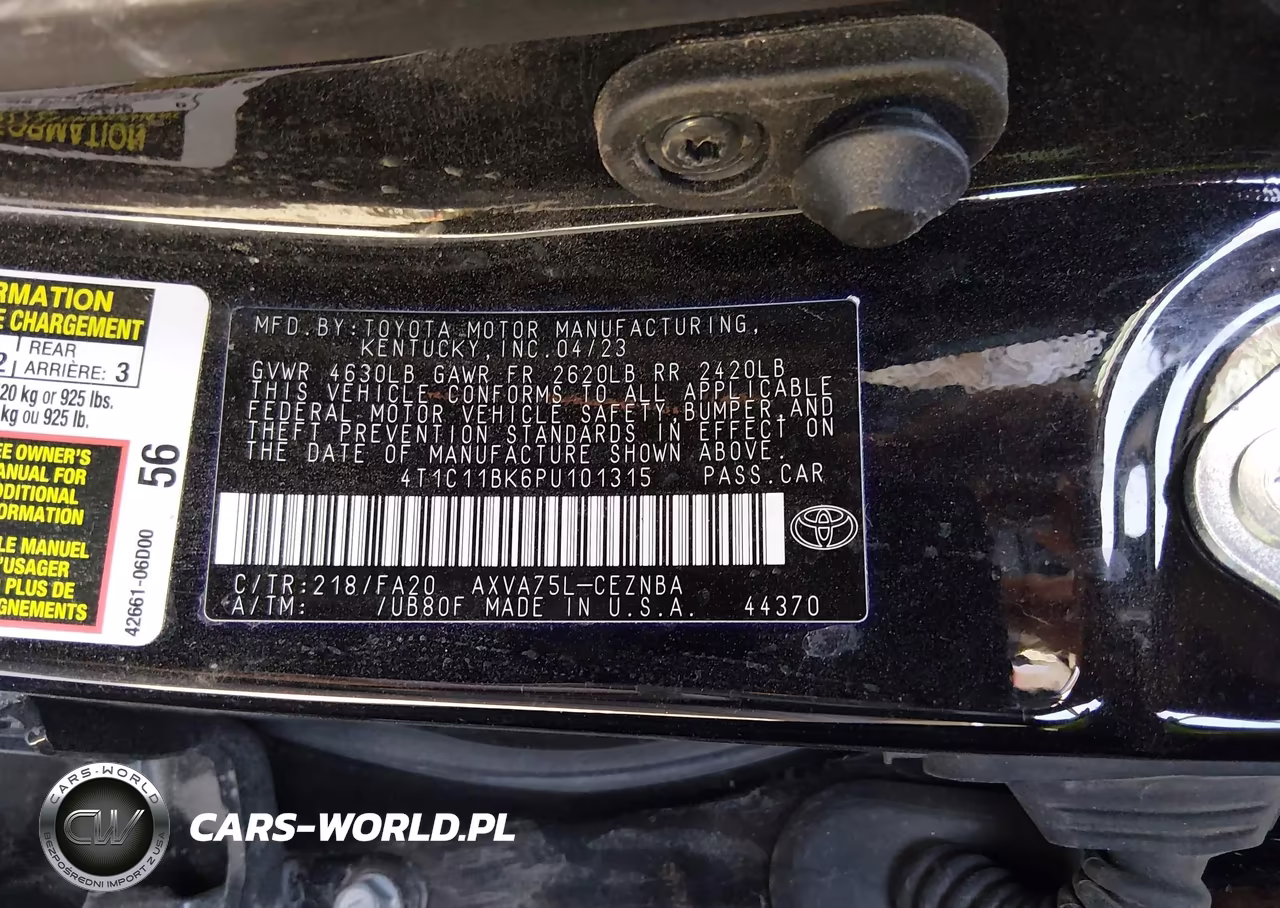 2023 Toyota Camry Le VIN:4T1C11BK6PU101315 - 9