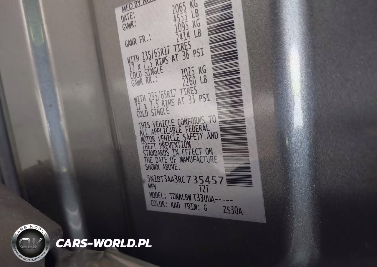 2024 Nissan Rogue S Fwd VIN:5N1BT3AA3RC735457 - 9