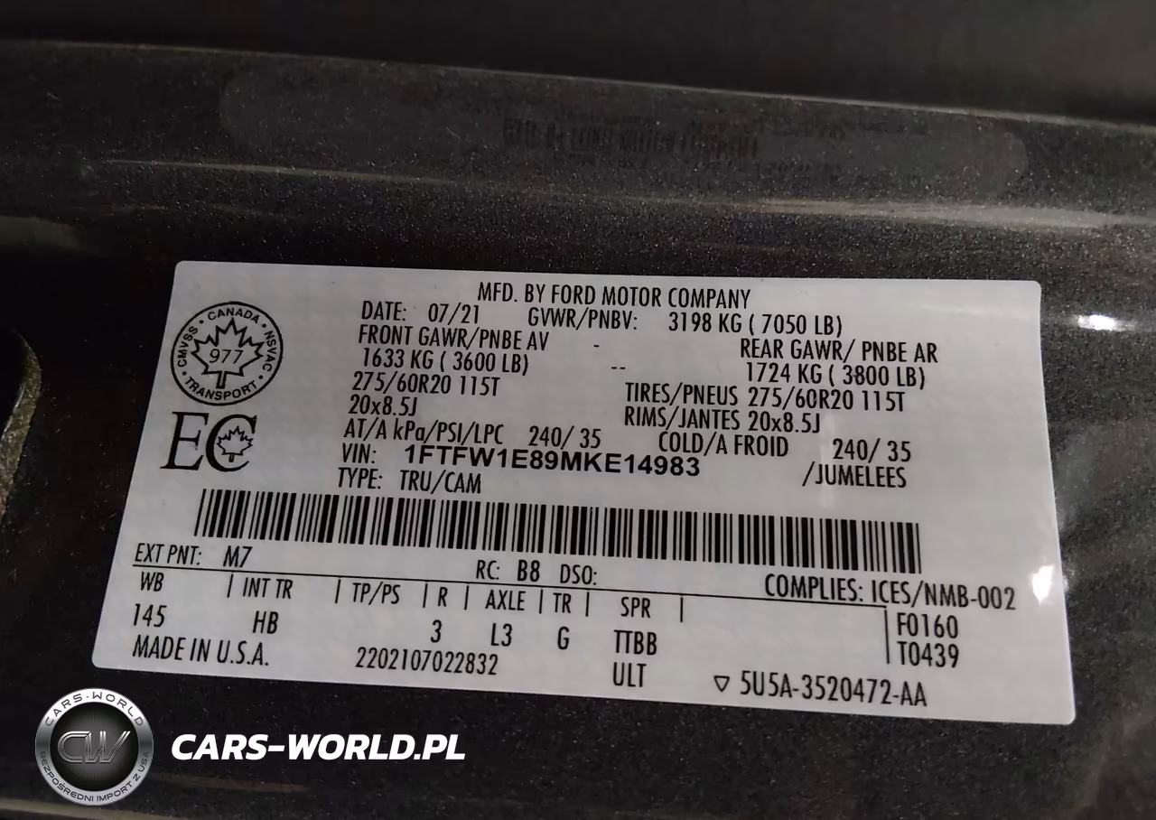 2021 Ford F-150 Lariat VIN:1FTFW1E89MKE14983 - 9