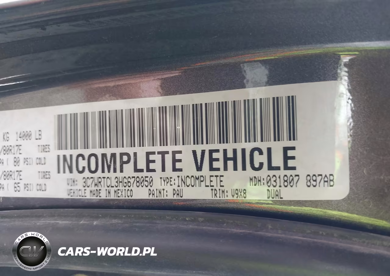 2017 Ram 3500 Chassis Tradesman-Slt-Laramie VIN:3C7WRTCL3HG678050 - 9