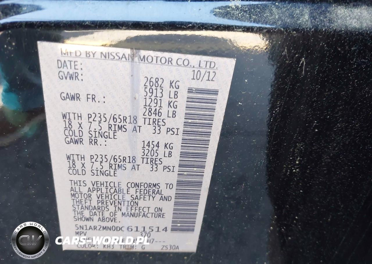 2013 Nissan Pathfinder Sv VIN:5N1AR2MN0DC611514 - 9