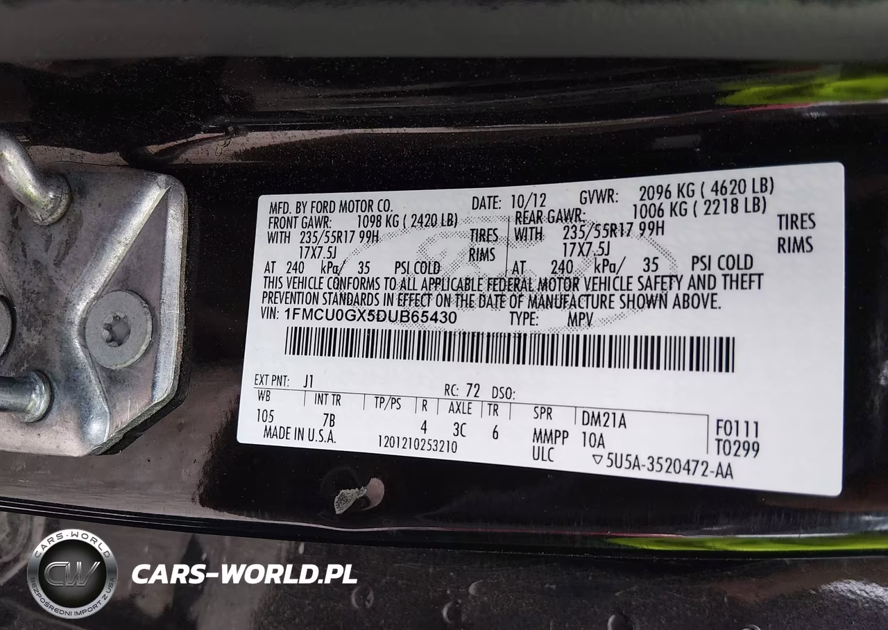2013 Ford Escape Se VIN:1FMCU0GX5DUB65430 - 9