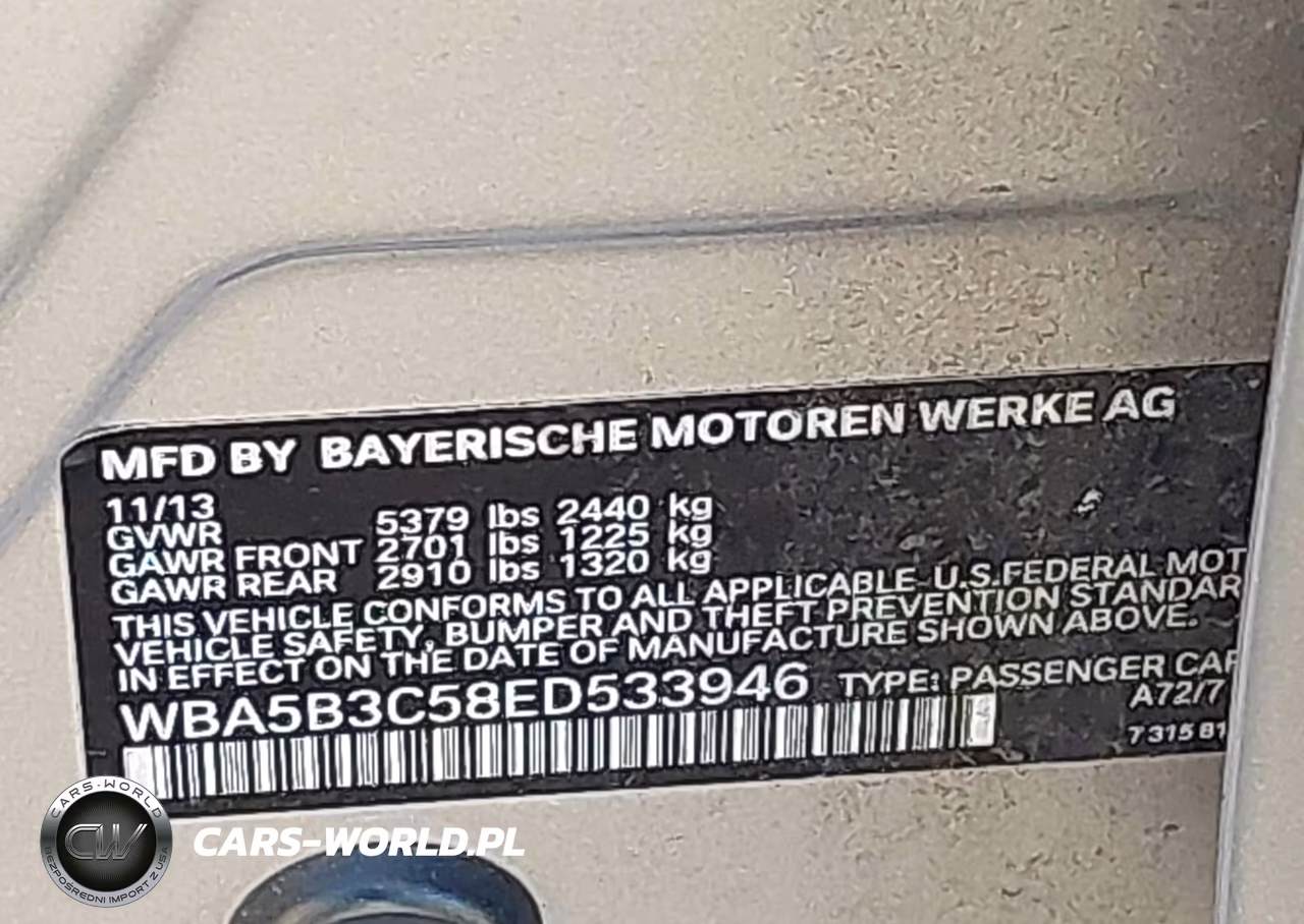 2014 BMW 535I xDrive VIN:WBA5B3C58ED533946 - 9