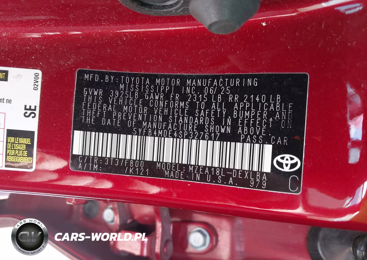 2025 Toyota Corolla Le VIN:5YFB4MDE4SP327617 - 9