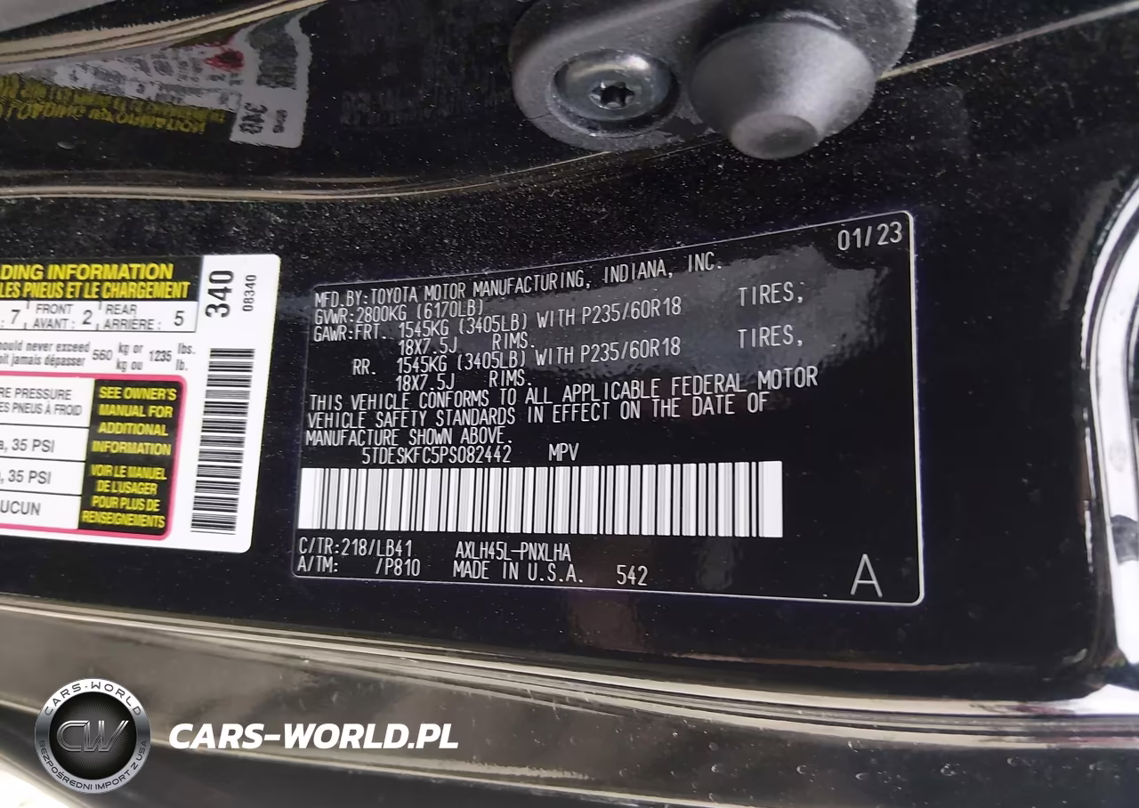 2023 Toyota Sienna Platinum VIN:5TDESKFC5PS082442 - 9