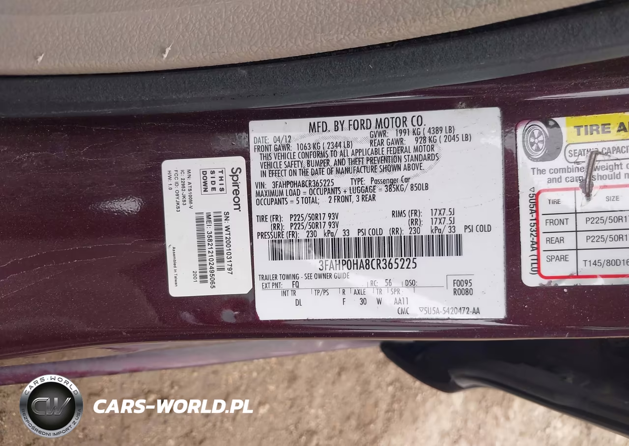 2012 Ford Fusion Se VIN:3FAHP0HA8CR365225 - 9