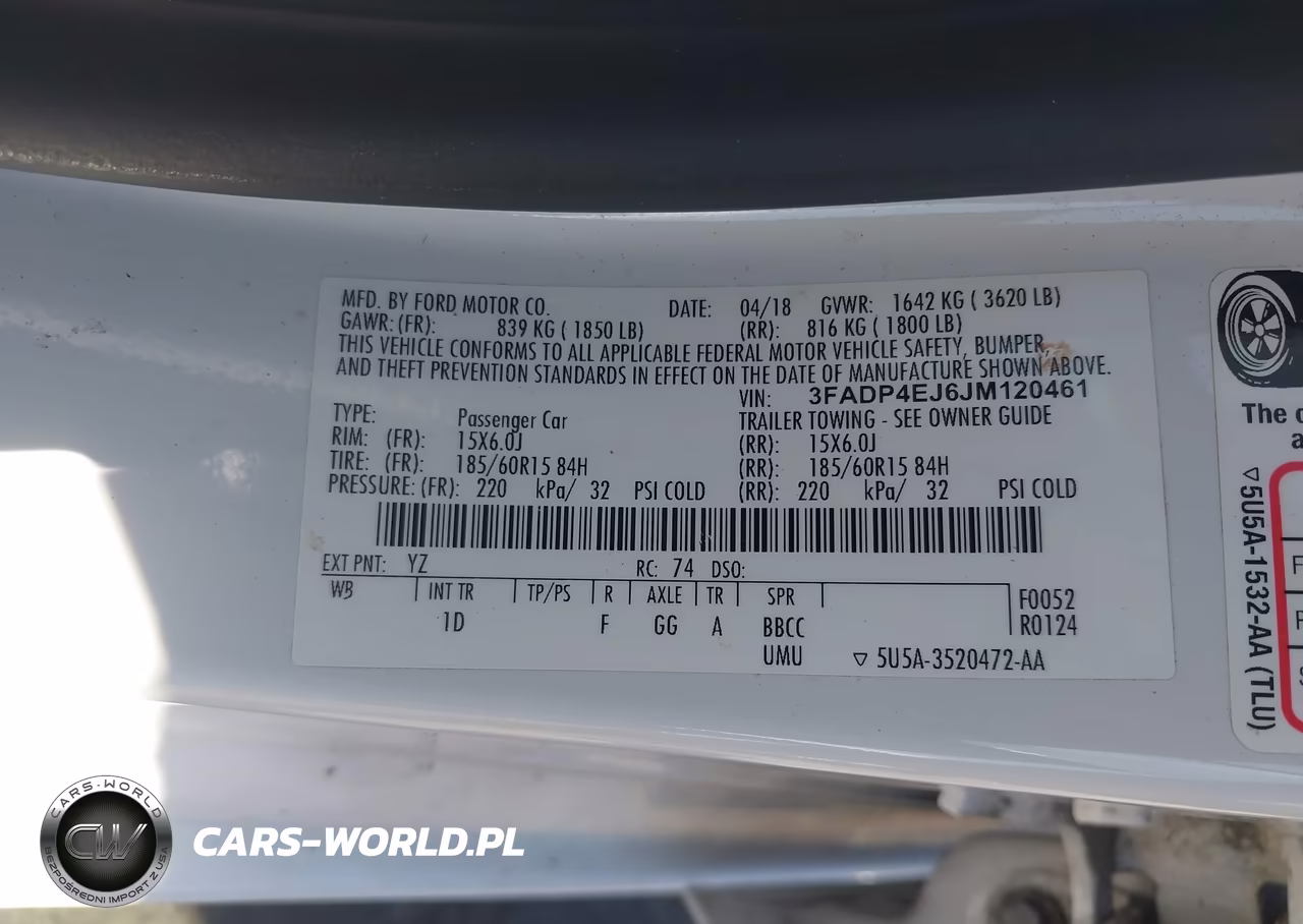 2018 Ford Fiesta Se VIN:3FADP4EJ6JM120461 - 9