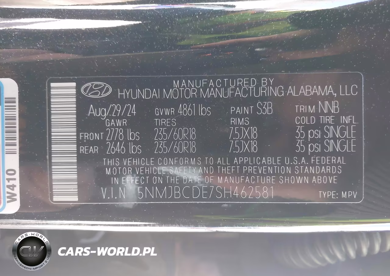 2025 Hyundai Tucson Sel VIN:5NMJBCDE7SH462581 - 9