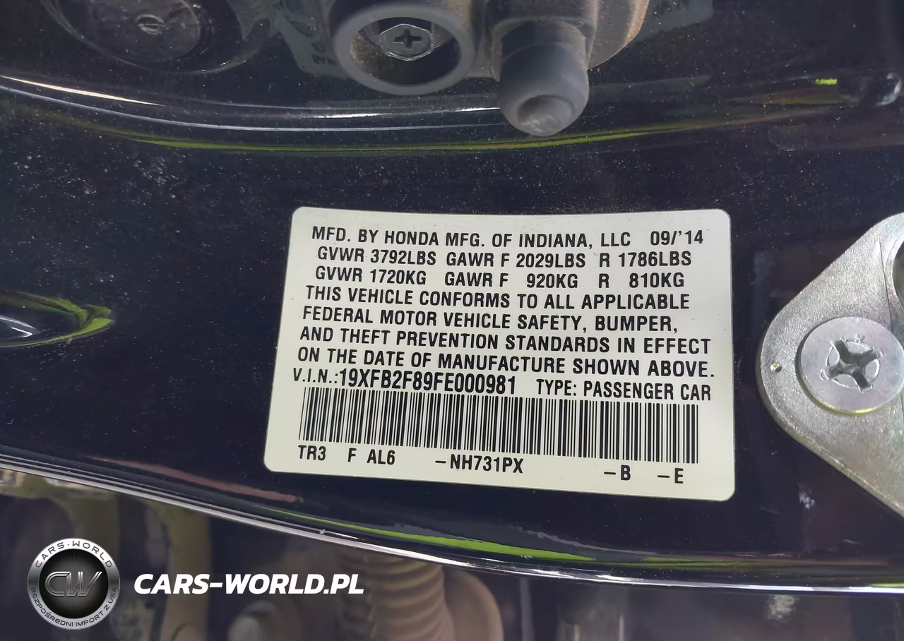 2015 Honda Civic Ex VIN:19XFB2F89FE000981 - 9