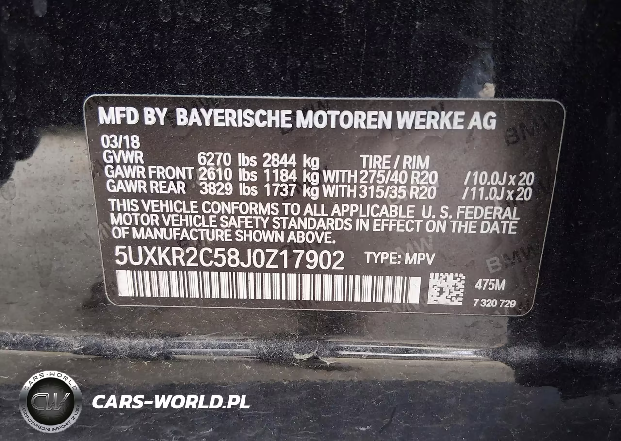 2018 BMW X5 Sdrive35I VIN:5UXKR2C58J0Z17902 - 9