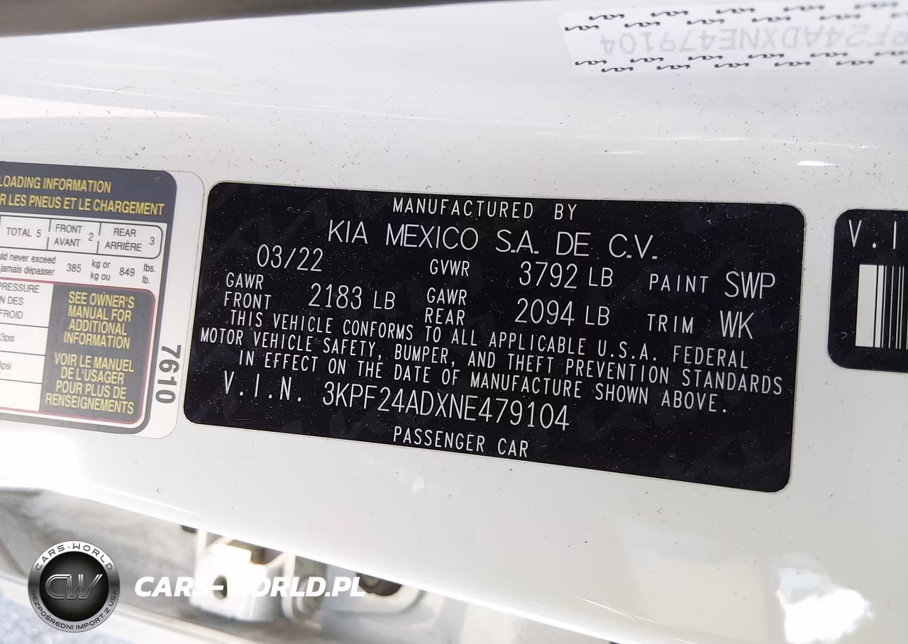 2022 Kia Forte Lxs VIN:3KPF24ADXNE479104 - 9