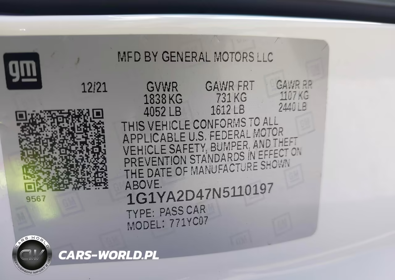 2022 Chevrolet Corvette Stingray Rwd 1Lt VIN:1G1YA2D47N5110197 - 9