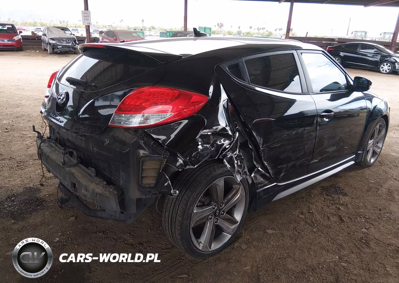 2013 Hyundai Veloster Turbo W-Blue VIN:KMHTC6AEXDU166506 - 13