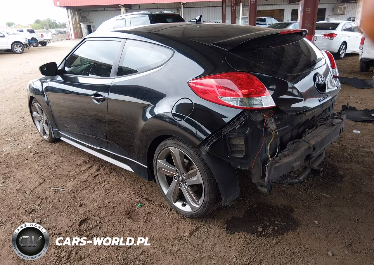 2013 Hyundai Veloster Turbo W-Blue VIN:KMHTC6AEXDU166506 - 3
