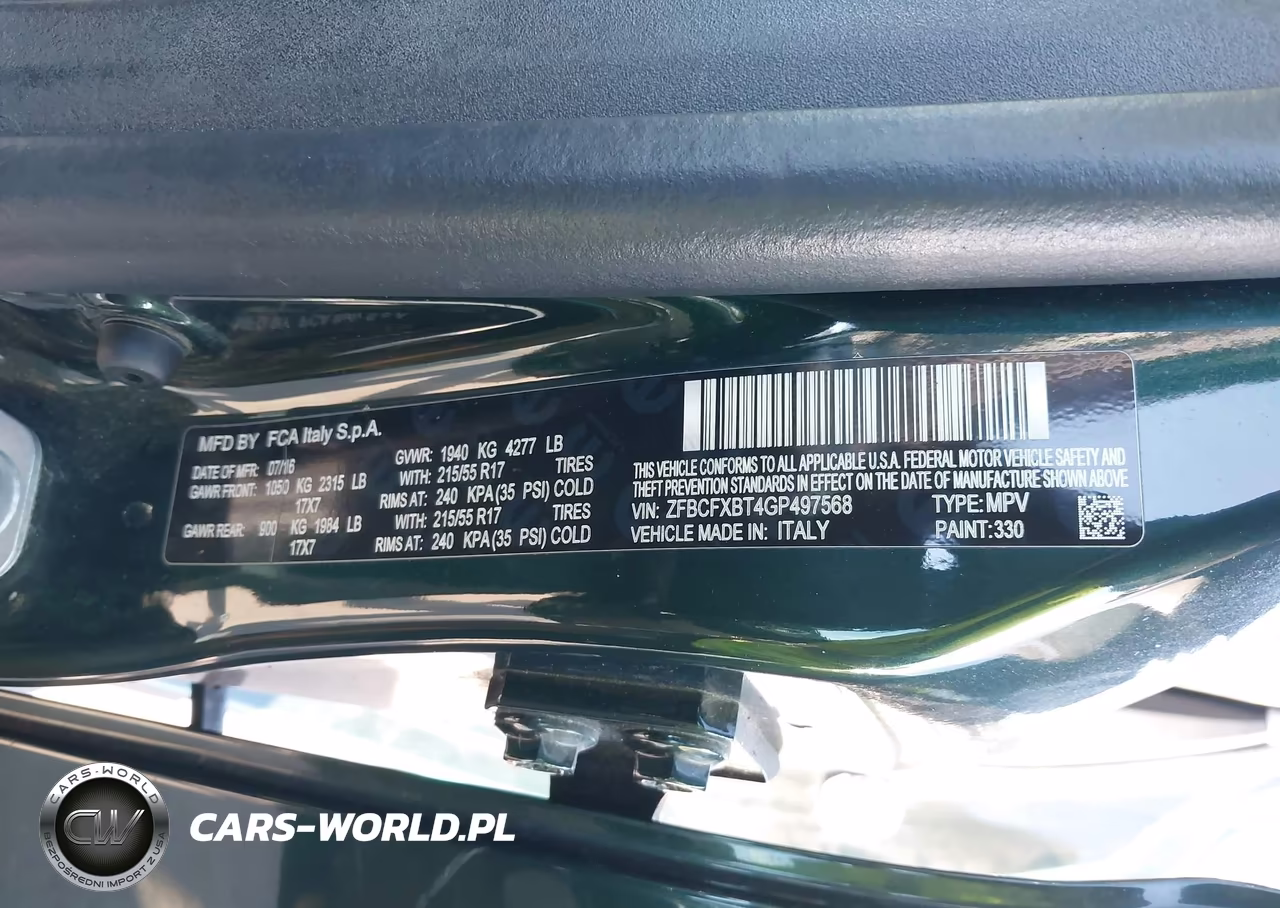 2016 Fiat 500X Easy VIN:ZFBCFXBT4GP497568 - 9