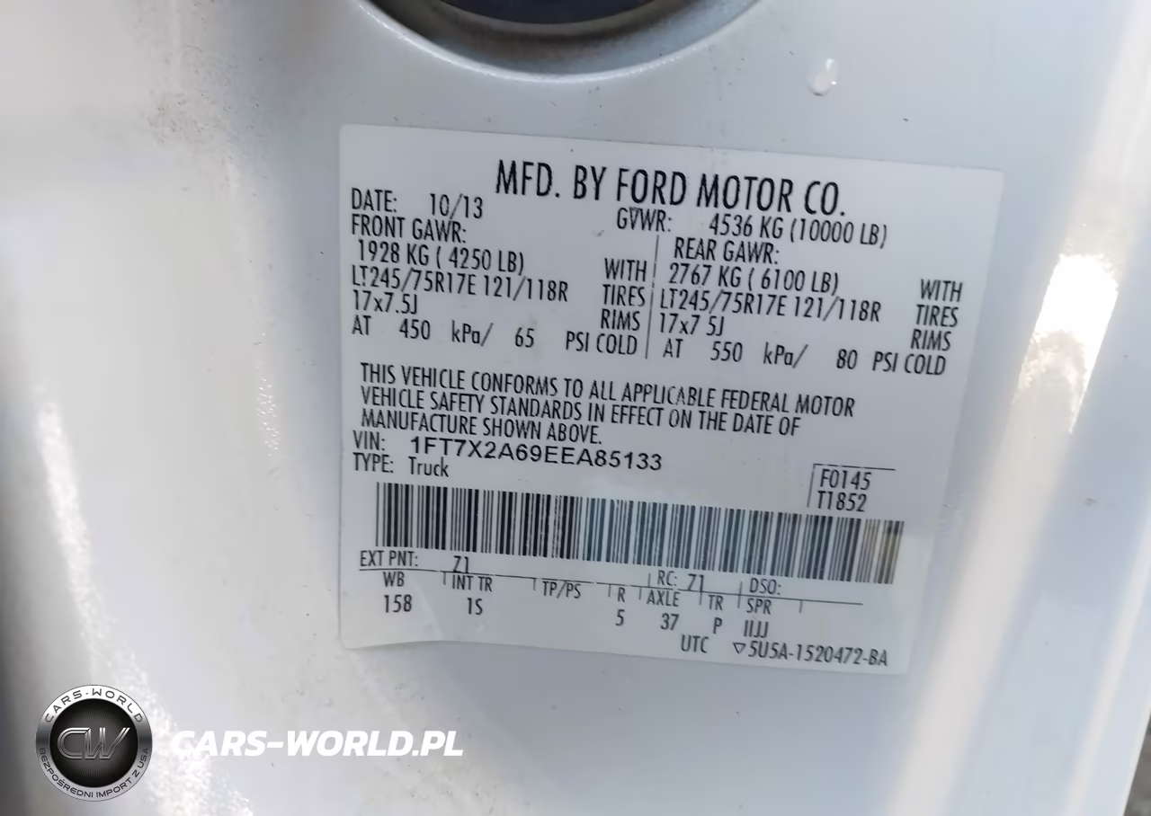2014 Ford F-250 Xl VIN:1FT7X2A69EEA85133 - 9