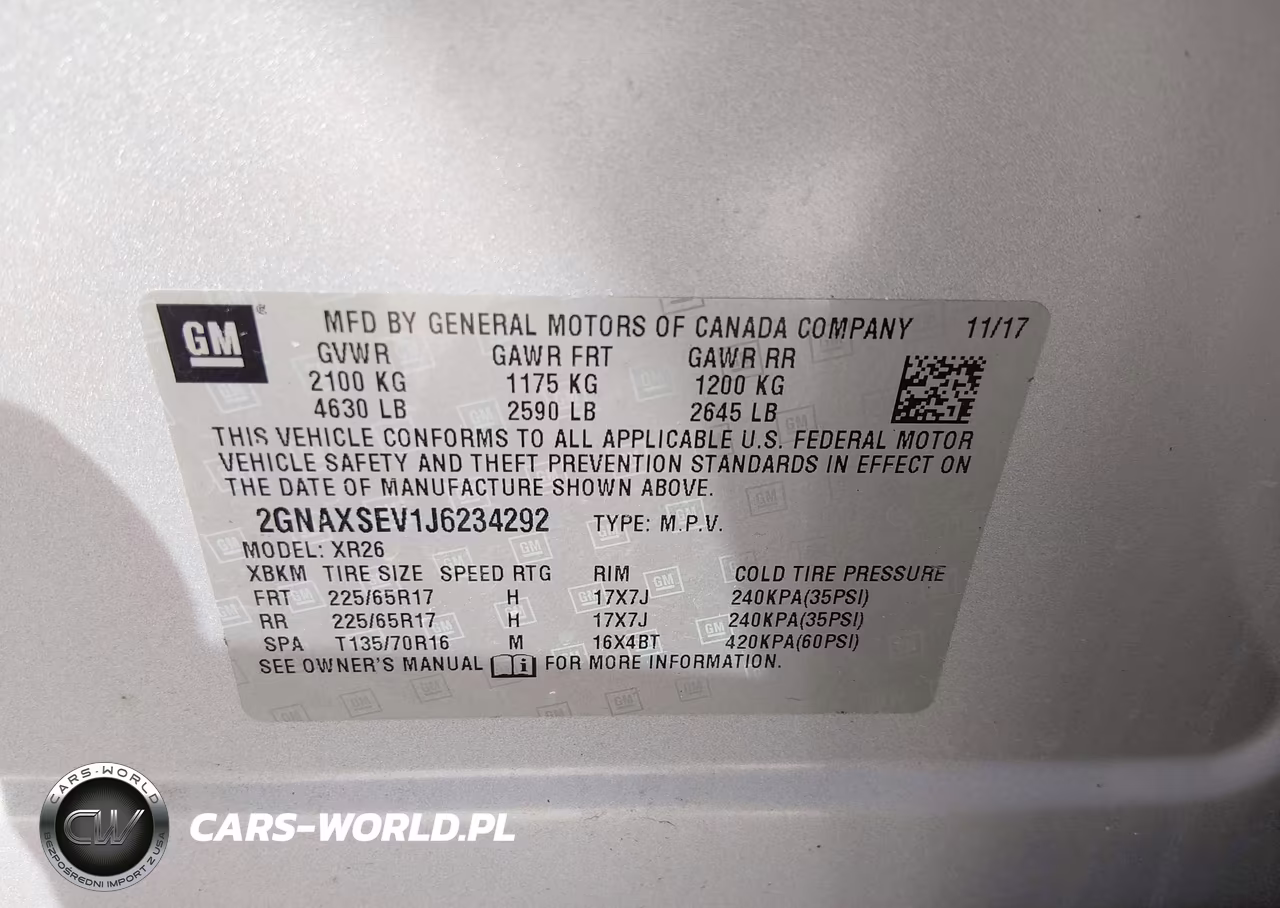 2018 Chevrolet Equinox Lt VIN:2GNAXSEV1J6234292 - 9