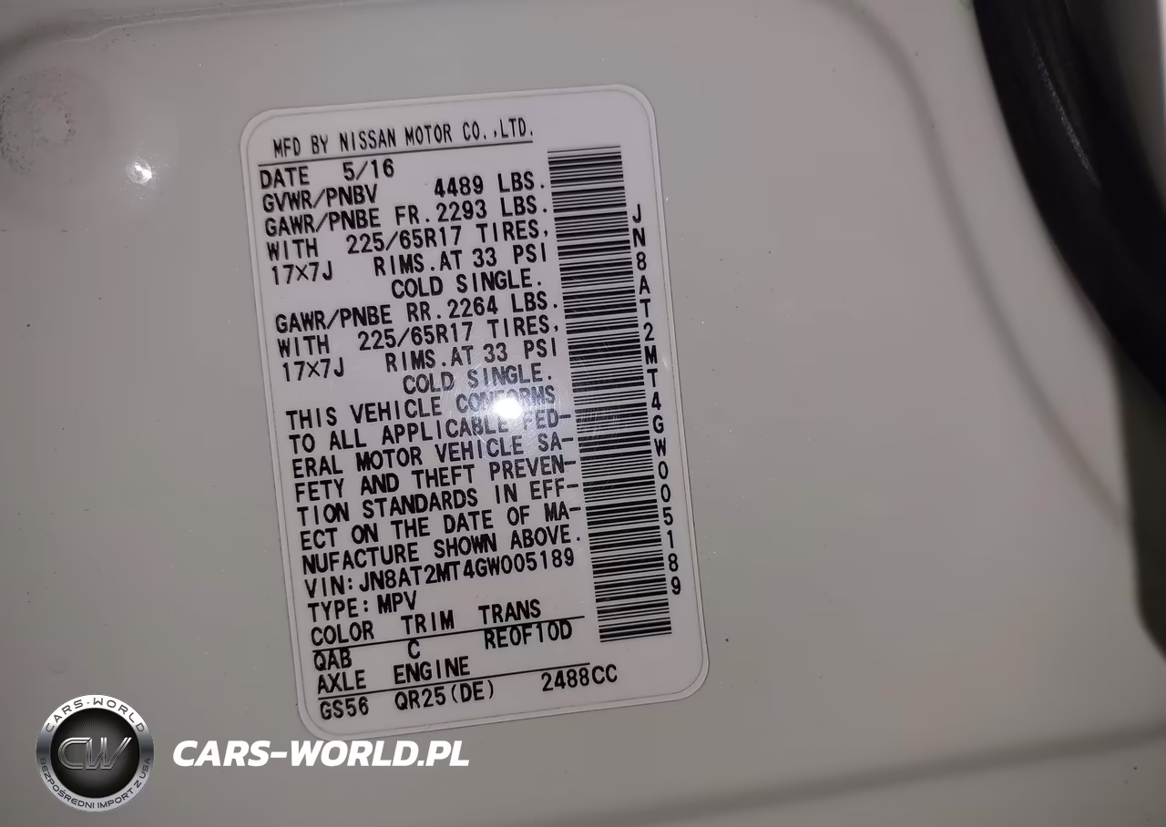 2016 Nissan Rogue Sv VIN:JN8AT2MT4GW005189 - 9