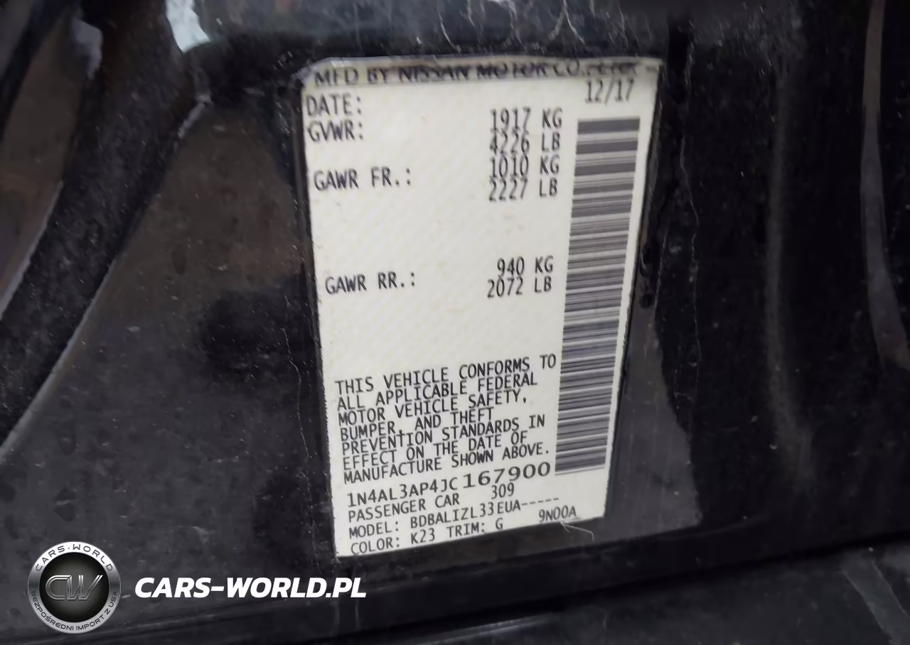 2018 Nissan Altima 2.5 Sv VIN:1N4AL3AP4JC167900 - 9