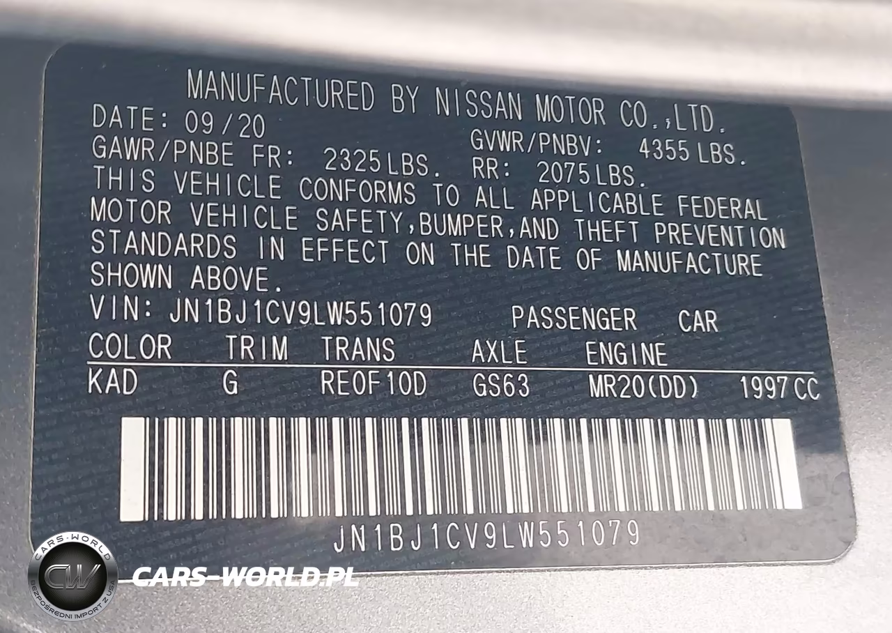 2020 Nissan Rogue Sport S Fwd Xtronic Cvt VIN:JN1BJ1CV9LW551079 - 9