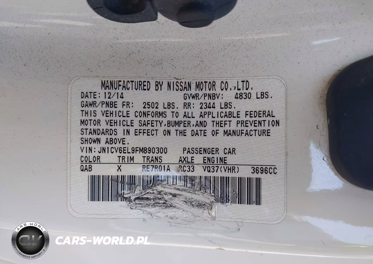 2015 Infiniti Q60 VIN:JN1CV6EL9FM890300 - 9