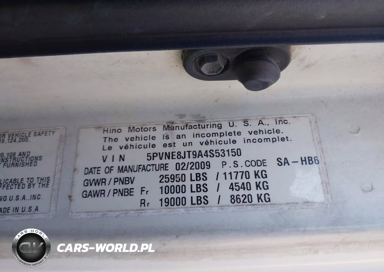 2010 Hino Hino 268 VIN:5PVNE8JT9A4S53150 - 8