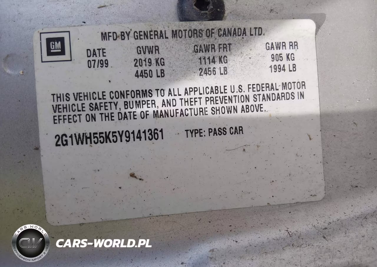 2000 Chevrolet Impala Ls VIN:2G1WH55K5Y9141361 - 9