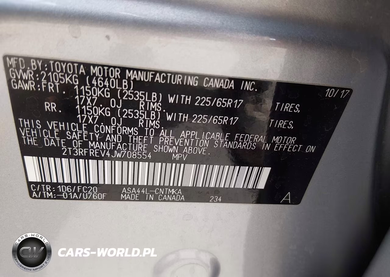 2018 Toyota Rav4 Xle VIN:2T3RFREV4JW708554 - 9