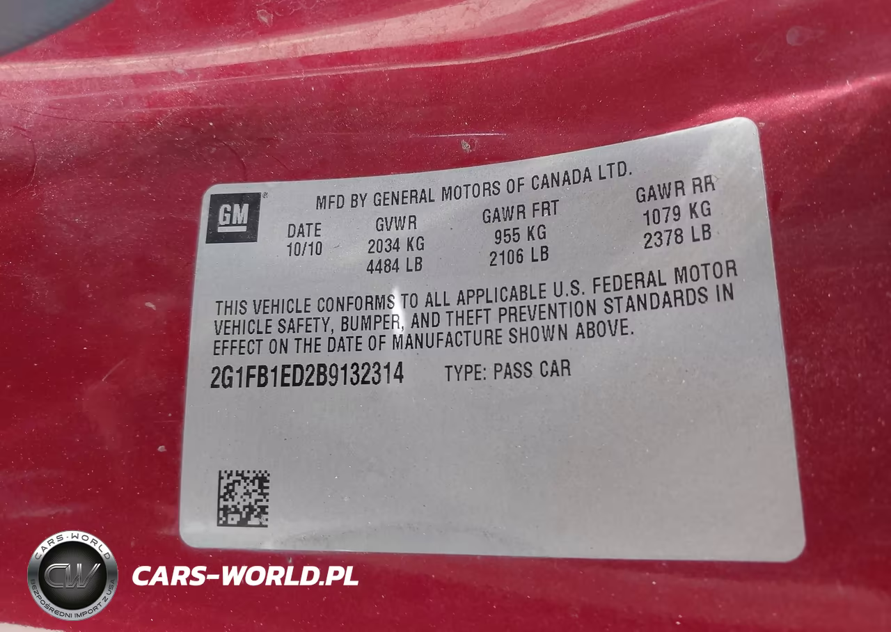 2011 Chevrolet Camaro 1Lt VIN:2G1FB1ED2B9132314 - 9