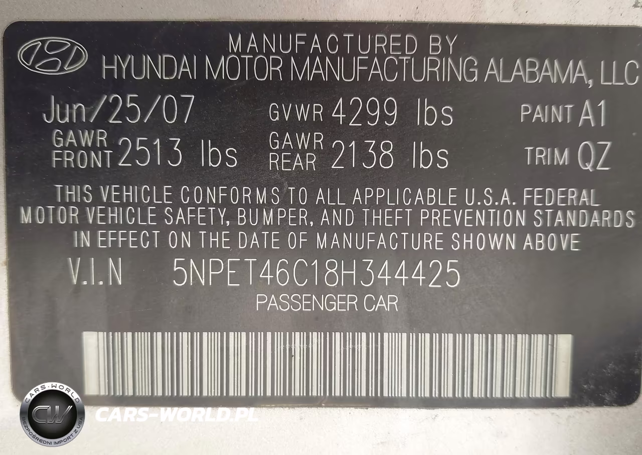 2008 Hyundai Sonata Gls VIN:5NPET46C18H344425 - 9